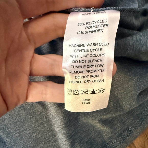 Quince Womens Flowknit Breeze Tee in Heather sky blue size XL - Picture 5 of 7